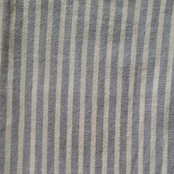 Eileen Fisher Blue Railroad Stripe Hemp & Cotton Pants - Size PL (Petite) - Picture 4 of 7